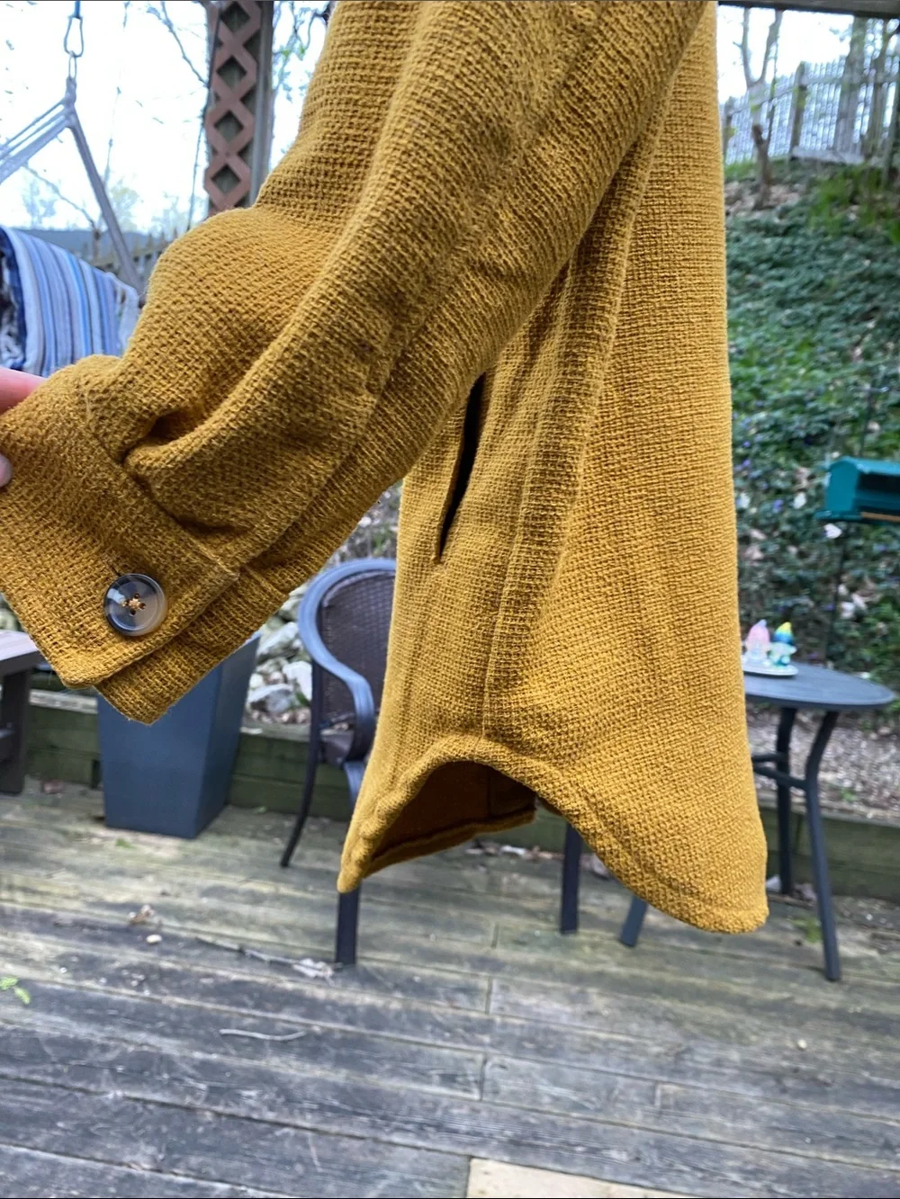 Design Lab Lord & Taylor Mustard Button-Up Shacket - Picture 5 of 10